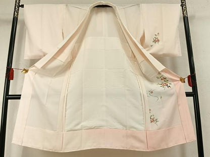 平和屋着物●長襦袢　無双仕立て　枝花文　暈し染め　正絹　逸品　AABM8330fy