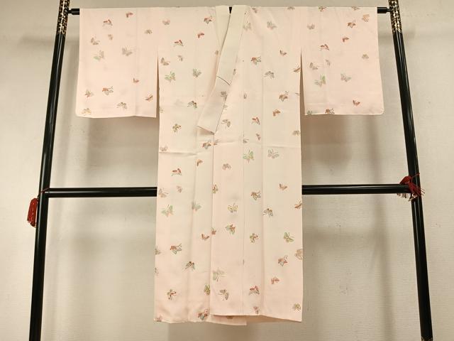 平和屋着物●長襦袢　袷　舞蝶文　金彩　正絹　逸品　AABM8332fy