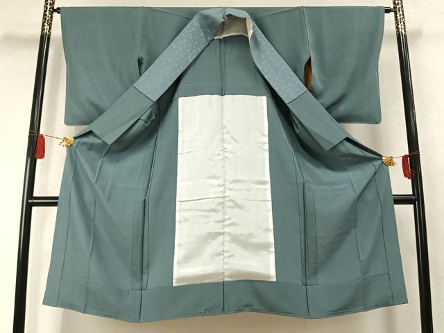 平和屋着物●長襦袢　無双仕立て　藍鼠色　正絹　逸品　AABM8333fy