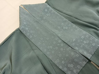 平和屋着物●長襦袢　無双仕立て　藍鼠色　正絹　逸品　AABM8333fy