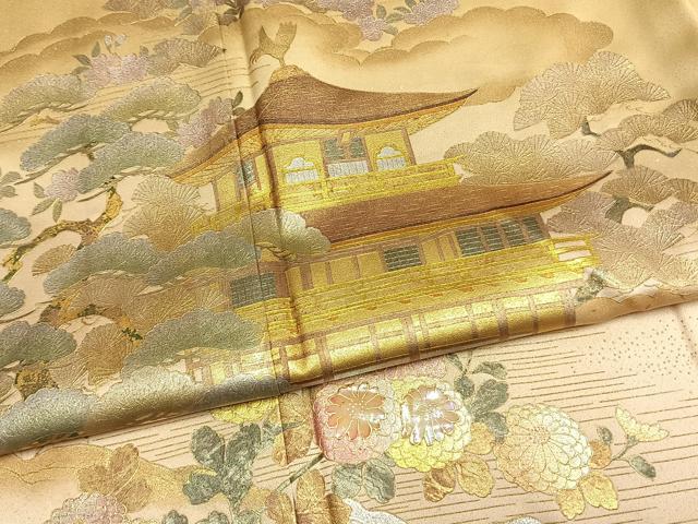 平和屋着物●豪華色留袖　作家物　螺鈿　松竹梅　風景花文　暈し染め　金銀彩　正絹　逸品　AABM8334fy