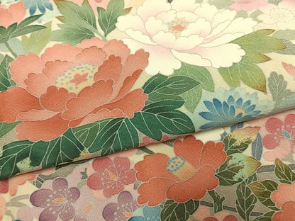 平和屋着物●豪華色留袖　友禅　作家物　草花文　暈し染め　正絹　逸品　未使用　AABM8338fy