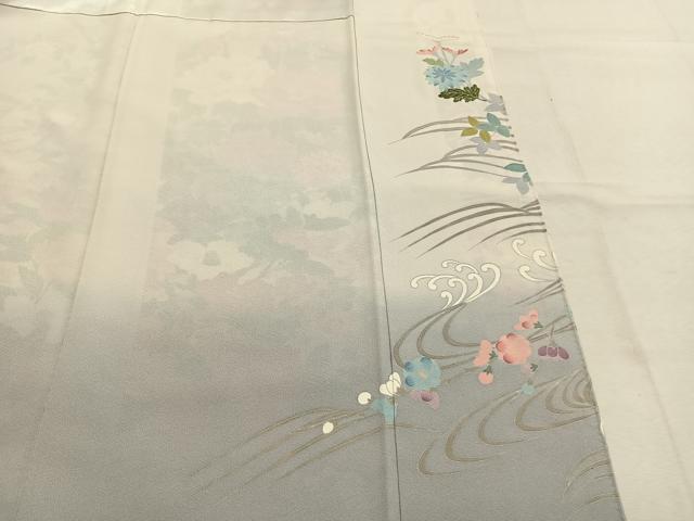 平和屋着物●豪華色留袖　友禅　作家物　草花文　暈し染め　正絹　逸品　未使用　AABM8338fy