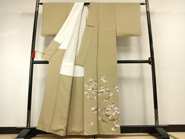 平和屋着物●豪華色留袖　作家物　雀　金銀彩　正絹　逸品　未使用　AABM8344fy