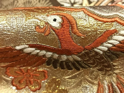 平和屋着物●豪華色留袖　作家物　駒刺繍　地紙鳳凰花文　暈し染め　金銀彩　正絹　逸品　AABM8346fy