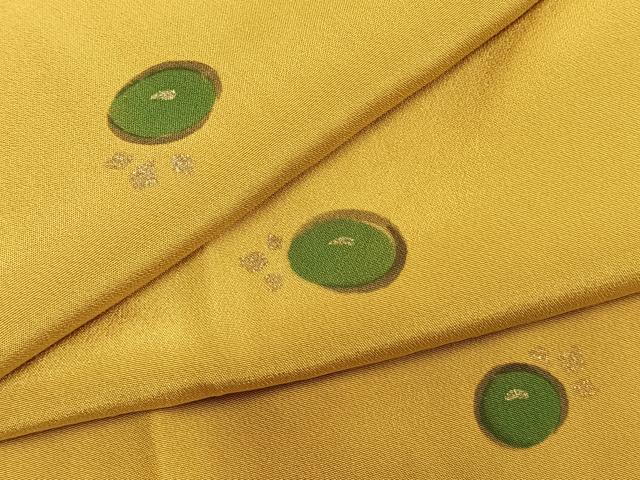 平和屋着物●長襦袢　無双仕立て　万寿菊　金彩　正絹　逸品　AABM8354fy