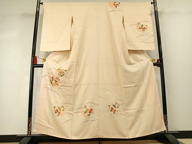 平和屋着物●訪問着　草花文　金彩　高島屋扱い　正絹　逸品　AABM8387fy