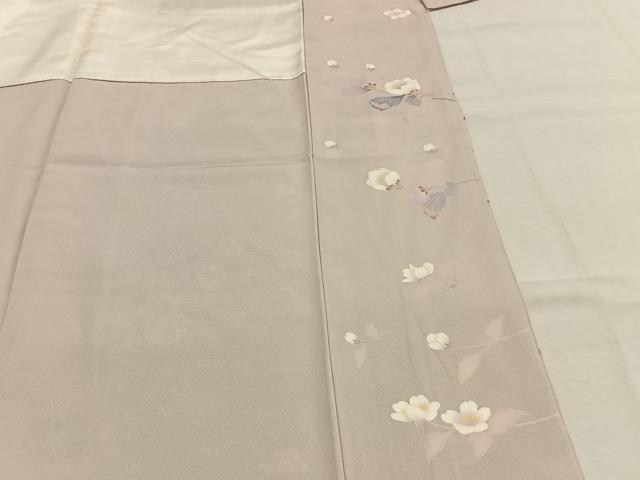 平和屋着物●訪問着　友禅　作家物　枝花文　正絹　逸品　AABM8407fy