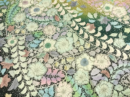 平和屋着物●豪華振袖　絞り　辻が花　暈し染め　銀通し地　正絹　逸品　AABM8428fy