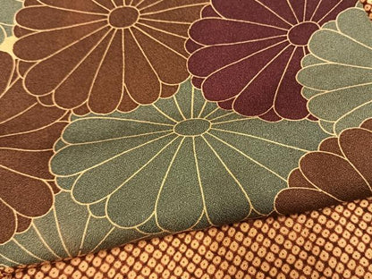 平和屋着物●訪問着　色紙花文　正絹　逸品　AABM8434fy