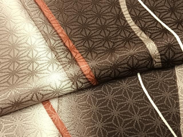 平和屋着物●長襦袢　無双仕立て　よろけ縞　暈し染め　正絹　逸品　未使用　AABM8435fy