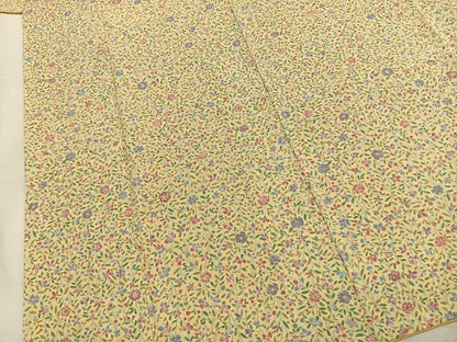 平和屋着物●銀座伊勢由　上質な小紋　草花文　たとう紙付き　正絹　逸品　AABM8442fy