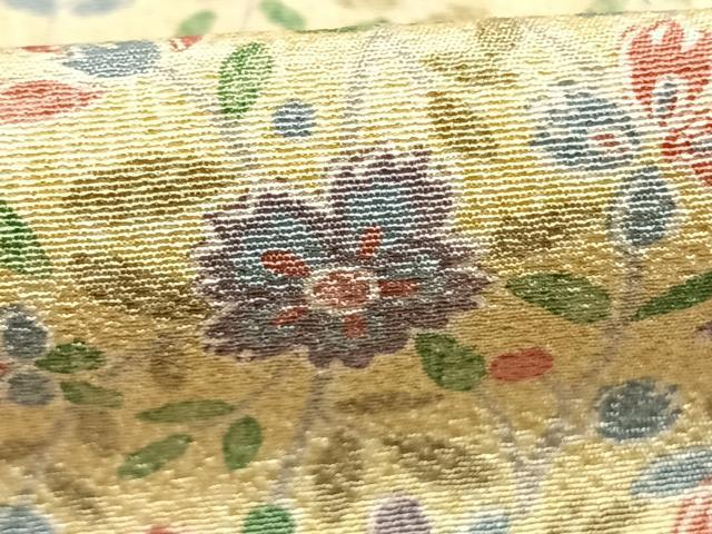 平和屋着物●銀座伊勢由　上質な小紋　草花文　たとう紙付き　正絹　逸品　AABM8442fy