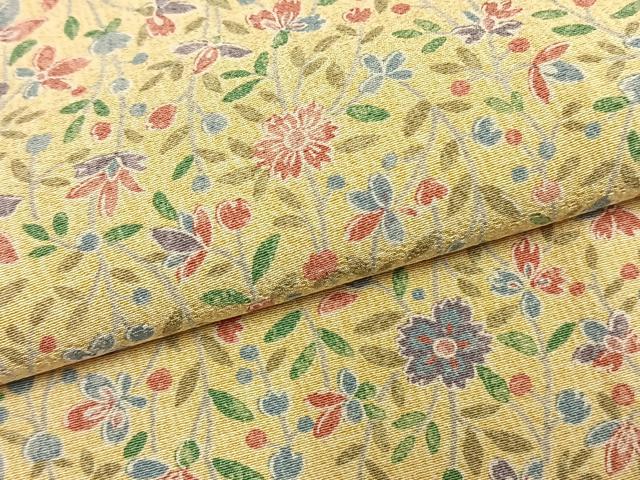 平和屋着物●銀座伊勢由　上質な小紋　草花文　たとう紙付き　正絹　逸品　AABM8442fy