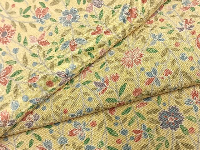 平和屋着物●銀座伊勢由　上質な小紋　草花文　たとう紙付き　正絹　逸品　AABM8442fy