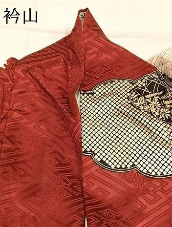 平和屋着物●豪華振袖　駒刺繍　雲取り飛鶴梅文　金彩　正絹　逸品　AABM8449fy