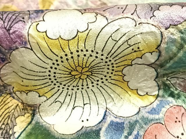 平和屋着物●豪華振袖　作家物　辻が花　絞り　暈し染め　銀通し地　さが美扱い　正絹　逸品　AABM8453fy