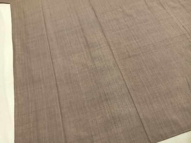 平和屋着物●本場結城紬　鳩羽鼠色　証紙　反端付き正絹　逸品　未使用　AABM8471fy