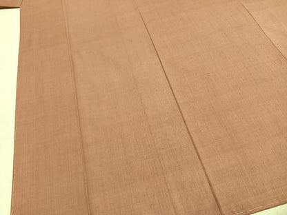 平和屋着物●本場結城紬　奥順織物謹製　証紙付き　ときがら茶色　正絹　逸品　AABM8473fy