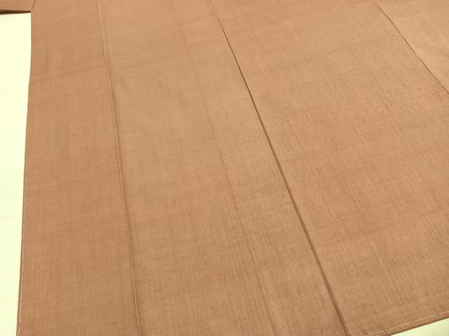 平和屋着物●本場結城紬　奥順織物謹製　証紙付き　ときがら茶色　正絹　逸品　AABM8473fy