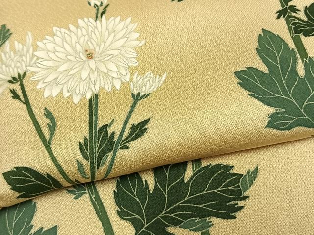 平和屋着物●加賀友禅の巨匠　初代　由水十久　訪問着　草花文　正絹　逸品　AABM8478fy