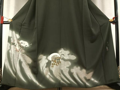 平和屋着物●松尾光琳　訪問着　風神雷神　暈し染め　銀彩　正絹　逸品　AABM8484fy