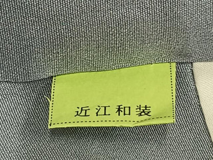 平和屋着物●訪問着　絞り　駒刺繍　草花文　暈し染め　金銀彩　正絹　逸品　AABM8496fy