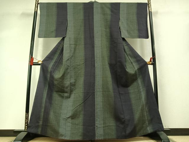 平和屋着物●上質な紬　間道　正絹　逸品　AABM8499fy