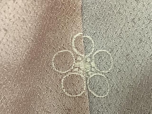 平和屋着物●人間国宝　福田喜三郎　訪問着　刺繍　雲取り扇面文　暈し染め　金彩　正絹　逸品　AABM8516fy