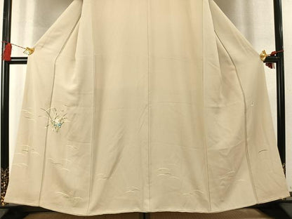 平和屋着物●本加賀友禅作家　柿本市郎　訪問着　露芝草花文　正絹　逸品　AABM8517fy