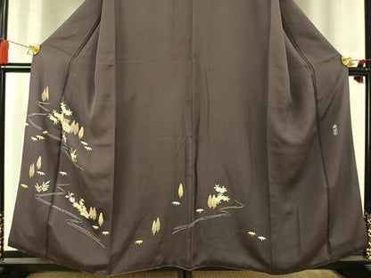 平和屋着物●名門・上野家　上野街子　清染居　訪問着　風景花文　正絹　逸品　AABM8519fy