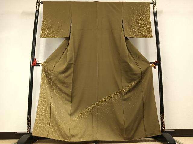 平和屋着物●人間国宝　福田喜重　刺繍　訪問着　散らし文　暈し染め　金彩　正絹　逸品　AABM8521fy