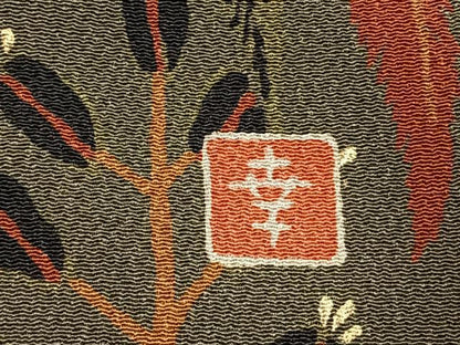 平和屋着物●ファッションデザイナー 花井幸子　訪問着　駒刺繍　霞取り花文　金彩　鬼しぼ縮緬　正絹　逸品　AABM8528fy