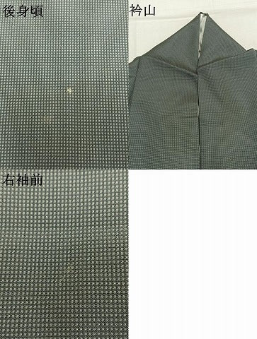 平和屋着物●お召　江戸小紋　角通し　正絹　逸品　AABM8531fy