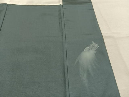 平和屋着物●お召　江戸小紋　角通し　正絹　逸品　AABM8531fy