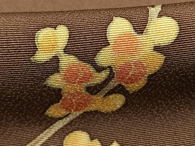 平和屋着物●上質な小紋　枝花文　正絹　逸品　AABM8538fy
