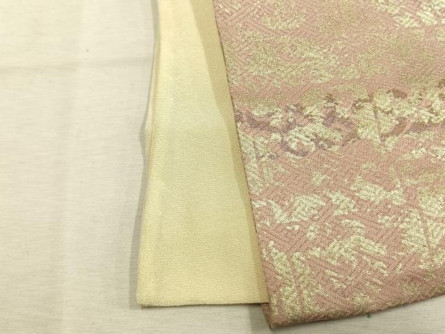 平和屋着物●訪問着　作家物　横段壁画文　金彩　正絹　逸品　AABM8539fy