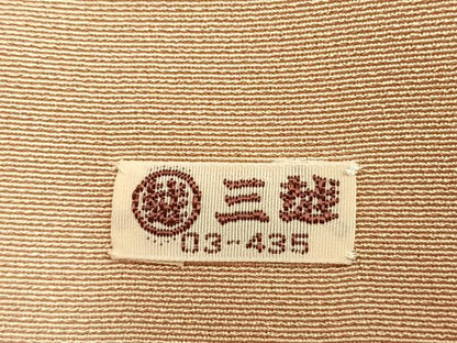 平和屋着物●訪問着　駒刺繍　草花文　金彩　三越扱い　正絹　逸品　AABM8545fy