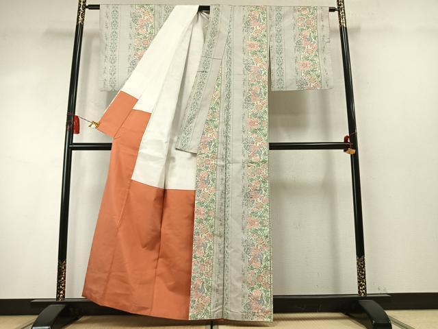 平和屋着物●都喜ヱ門　本場大島紬　白大島　9マルキ　手織　夕焼慕情　藤絹織物謹製　証紙付き　正絹　逸品　AABM8546fy