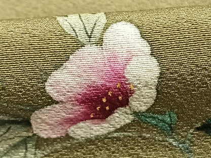 平和屋着物●上質な小紋　手描き　草花文　暈し染め　正絹　逸品　AABM8556fy