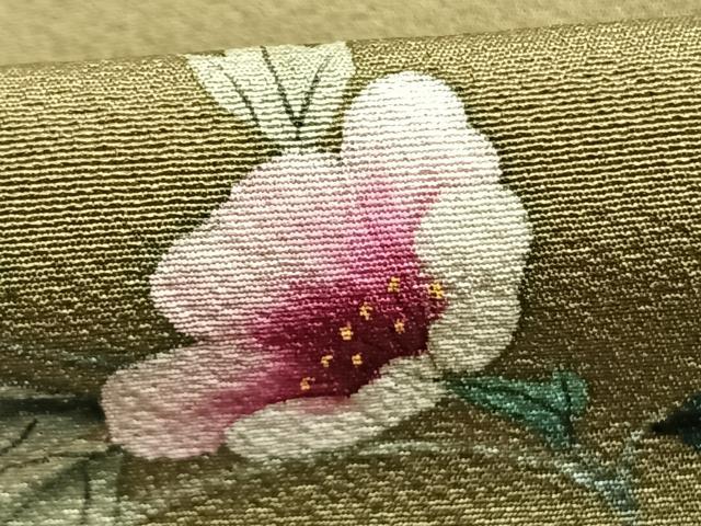 平和屋着物●上質な小紋　手描き　草花文　暈し染め　正絹　逸品　AABM8556fy