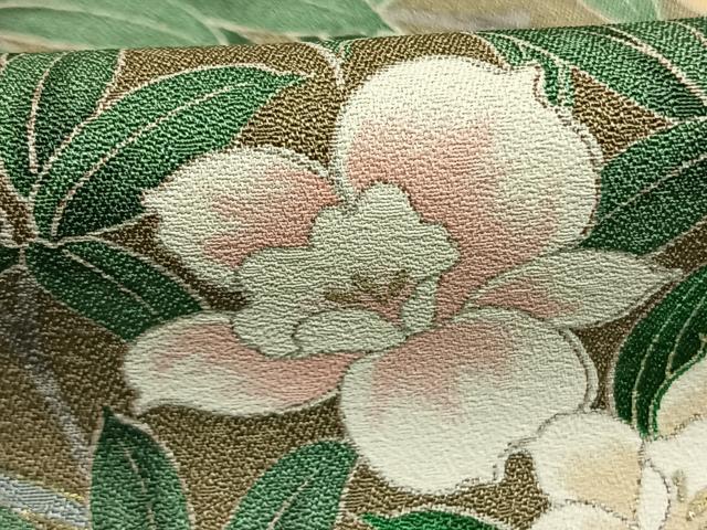 平和屋着物●訪問着　草花文　暈し染め　金彩　正絹　逸品　AABM8562fy