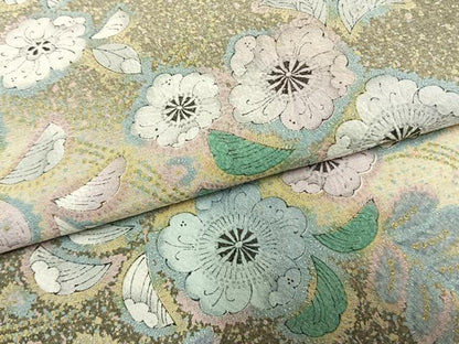 平和屋着物●訪問着　絞り　辻が花　暈し染め　金銀彩　正絹　逸品　AABM8563fy