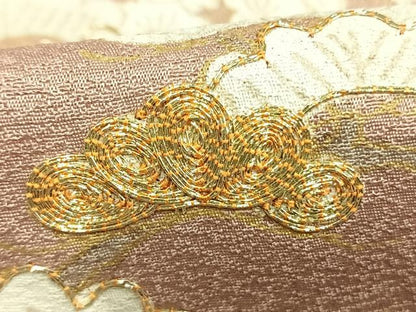 平和屋着物●訪問着　駒刺繍　松竹梅　暈し染め　金彩　正絹　逸品　未使用　AABM8564fy