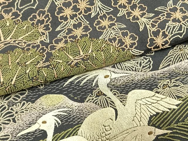 平和屋着物●中国三大刺繍　スワトウ刺繍　汕頭刺繍　相良刺繍　総刺繍　色留訪問着　松竹梅　花鳥文　正絹　逸品　未使用　AABM8570fy