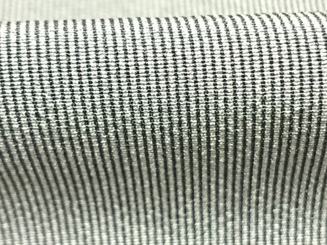 平和屋着物●江戸小紋　万筋　灰色×白色　正絹　逸品　AABM8572fy