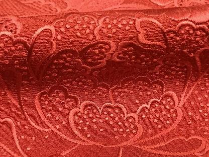 平和屋着物●中国三大刺繍 スワトウ刺繍 汕頭刺繍 総刺繍 振袖 片輪車花文 赤紅色 上代118万円 仮絵羽 正絹 逸品 未使用 AABM8576fy