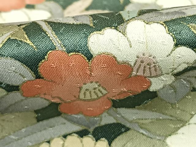 平和屋着物●訪問着　草花文　暈し染め　金彩　正絹　逸品　未使用　AABM8577fy