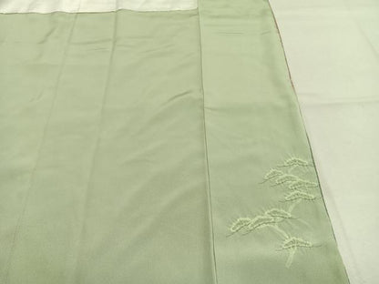平和屋着物●訪問着　絞り　松竹梅　風景花文　暈し染め　正絹　逸品　AABM8596fy