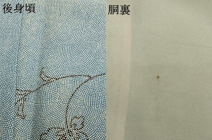 平和屋着物●江戸小紋　花唐草文　正絹　逸品　AABM8598fy